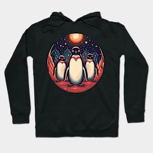 Penguin in Ornmament, Love Penguins Hoodie